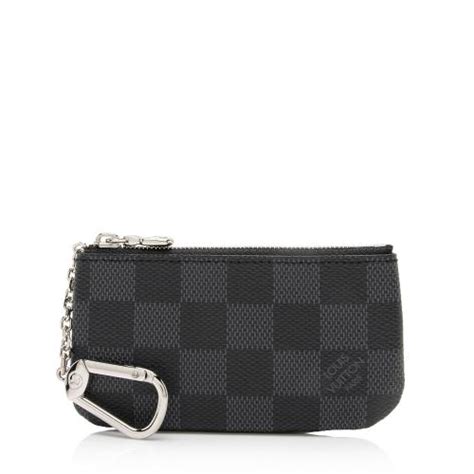 louis vuitton graphite key pouch|authentic Louis Vuitton keychain.